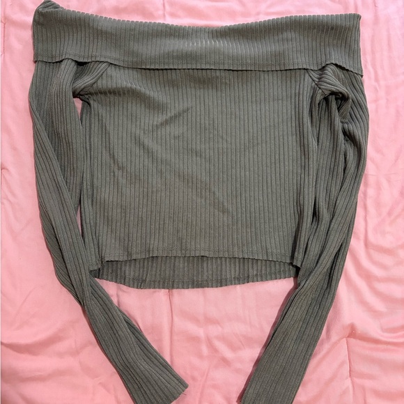 Wild Fable Taupe Ribbed Top - Picture 3 of 3